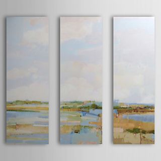 Hand Painted Oil Painting Landscape with Stretched Frame Set of 3 1309 LS0911
