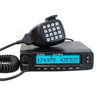 New UHF35W VHF 45W 128CH BJ UV55 Mobile Vehicle Radio for Bus/Taxi/Car/Radio/Interphone Mobile with FM LCD A0857A Fshow