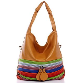 Vintage Colorful Stylish Zippered Shoulder Bag