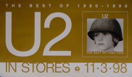 U2 the Best of 1980 1990 Poster