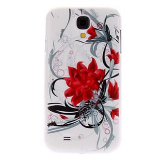 Red Flowers Pattern Hard Case for Samsung Galaxy S4 I9500