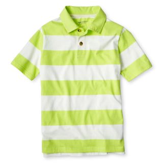 ARIZONA Striped Polo Shirt   Boys 6 18, Luminous Lime, Boys