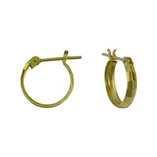 14K Gold Small Hoop Earrings, Womens