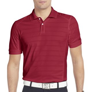 Izod Golf Slim Fit Textured Stripe Polo, Red, Mens