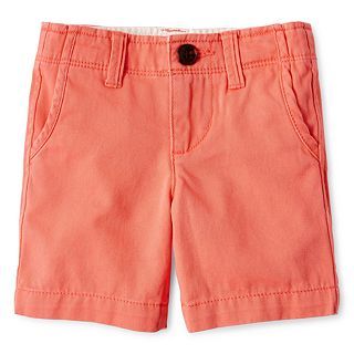 ARIZONA Flat Front Shorts   Boys 12m 6y, Chinese Coral, Chinese Coral, Boys