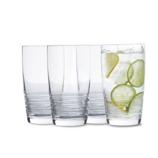 JCP EVERYDAY Whirl Arianna Set of 4 Double Old Fashioned Glass Set