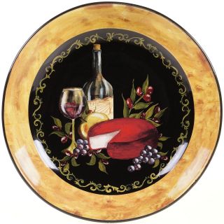 Wine & Cheese Party Earthenware Serving Bowl