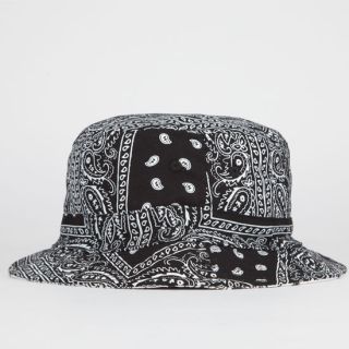 Reversible Paisley Mens Bucket Hat Black One Size For Men 230257100