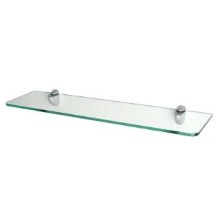 Wall Shelf Glass Shelf Kit   Clear/ Silvertone (24x6)