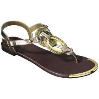 Womens Mossimo Gabriela Braided Metallic Sandal   Gold 6.5