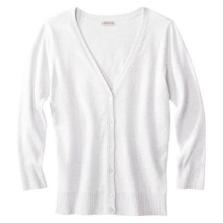 Merona Petites 3/4 Sleeve V Neck Cardigan Sweater   White XXLP