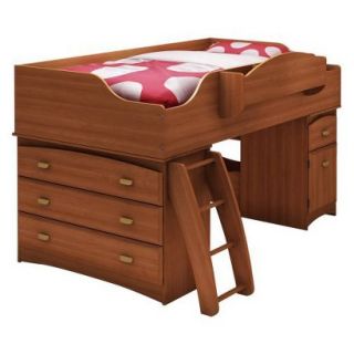Kids Bed South Shore Imagine Storage Loft Kids Bed   Red Brown (Cherry)