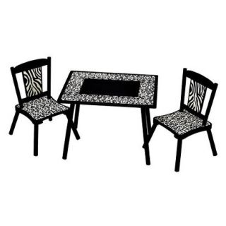 Kids Table and Chair Set Levels of Discovery Black Wild Side Table & 2 Chair St