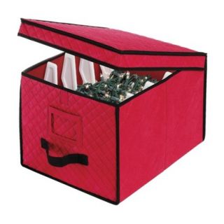 Whitmor Christmas Light Storage Box   Red