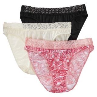 Fruit Of The Loom Select Womens Modal Lace 3 Pack Boyshorts   Assorted