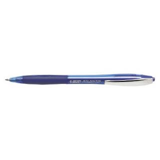 BIC Atlantis Ballpoint Pen, Medium   Blue Ink (12 Per Pack)
