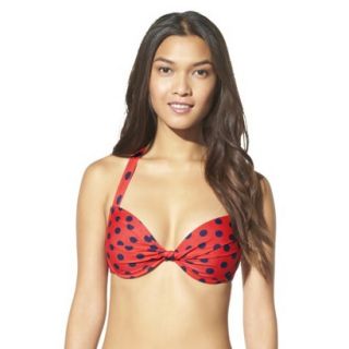Mossimo Womens Mix and Match Polka Dot Underwire Swim Top  Poppy Red XS