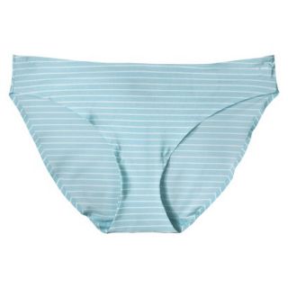 Gilligan & OMalley Womens Micro Seamless Bikini   Aqua Stripe L