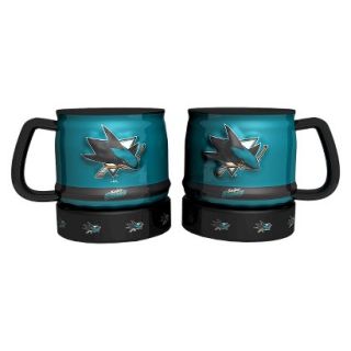 Boelter Brands NHL 2 Pack San Jose Sharks Puck Style Coffee Mug   Multicolor