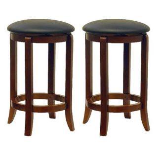 Counter Stool Winsome Counter Stool   Black/Brown (Walnut) (Set of 2)