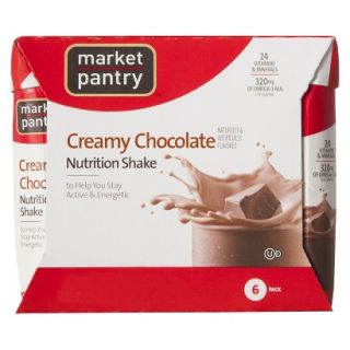 Market Pantry Creamy Chocolate Regular Calorie Nutrition Shake   6 Count