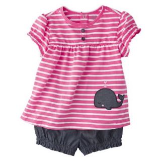 Just One YouMade by Carters Toddler Girls 2 Piece Set   Dark Pink/Denim 5T