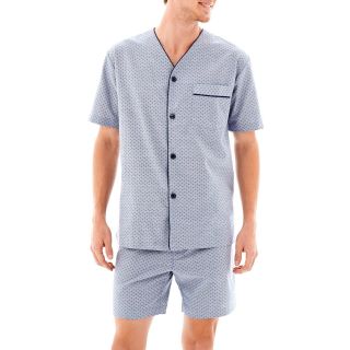 Stafford Premium Oxford Pajama Set, Red/Gray, Mens