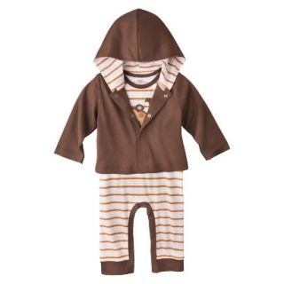 Gerber Onesies Newborn Boys 2 Piece Coverall and Jacket Set   Brown 0 3 M