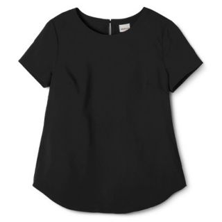 Merona Womens Woven T Shirt Blouse   Black   M