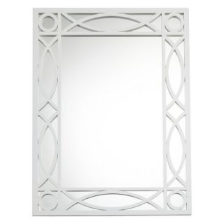 Mirrors Threshold Patterned Wall Mirror   White