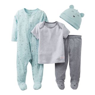 Carters Bear 4 pc. Layette Set   Boys newborn 9m, Blue, Blue, Boys