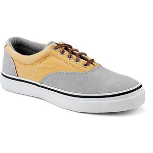 Sperry Top Sider Mens Striper CVO Two Tone Grey Yellow Shoes, Size 7 M   1049972