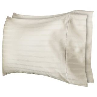 Fieldcrest Luxury 500 Thread Count Stripe Pillowcase Set   Sea Salt