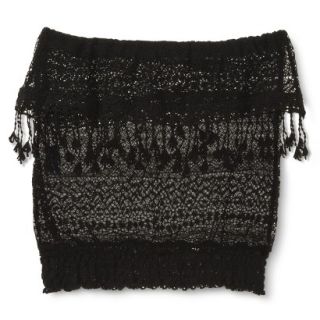 Juniors Crochet Tube Top   Black M(7 9)