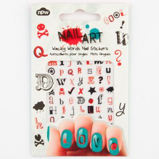 Wacky Words Nail Stickers Multi One Size For Women 243751957