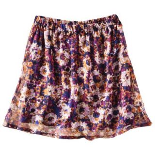 Mossimo Supply Co. Juniors Chiffon Crinkle Skirt   Blue Floral L(11 13)