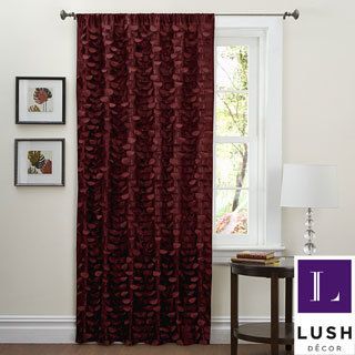 Lush Decor Red 84 inch Lilian Curtain Panel