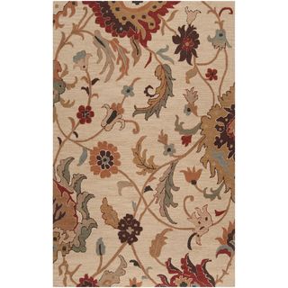 Hand tufted Prairies Beige Wool Rug (2 X 3)