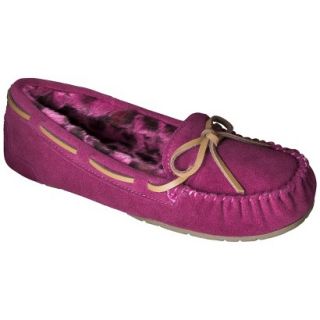 Womens Chaia Genuine Suede Moccasin Slipper   Pink 5 6