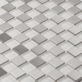 Martini Mosaic Steel Ice 12x12 inch Tile Sheets (set Of 5 Sheets)