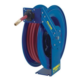 Coxreels Air Hose Reel With Hose   1/2 Inch x 50ft. Hose, Max. 250 PSI