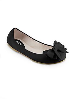 Bloch Toddlers & Girls Big Bow Leather Ballet Flats