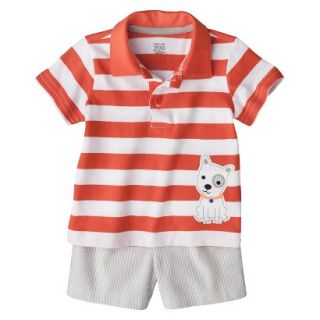 Just One YouMade by Carters Newborn Infant Boys 2 Piece Set   Orange/Gray NB