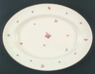 Pickard Floral Chintz 15 Oval Serving Platter, Fine China Dinnerware   Small Fl