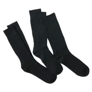 Merona Mens 3Pack Ribbed Socks   Black