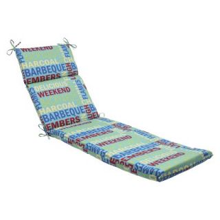 Outdoor Chaise Lounge Cushion   Green/Yellow Grillin