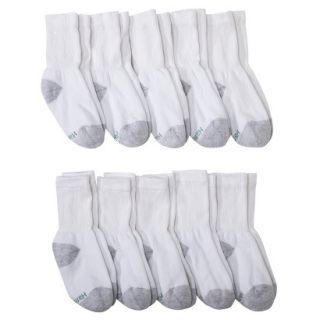 Hanes Boys Basic Crew Socks   White S