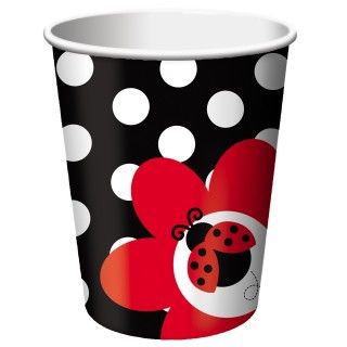 LadyBug Fancy 9 oz. Paper Cups