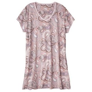 Womens Plus Size Night Gown   Pink Paisley 1 Plus