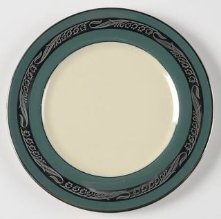 Flintridge Bridal Wreath Teal Green (Rim) Bread & Butter Plate, Fine China Dinne